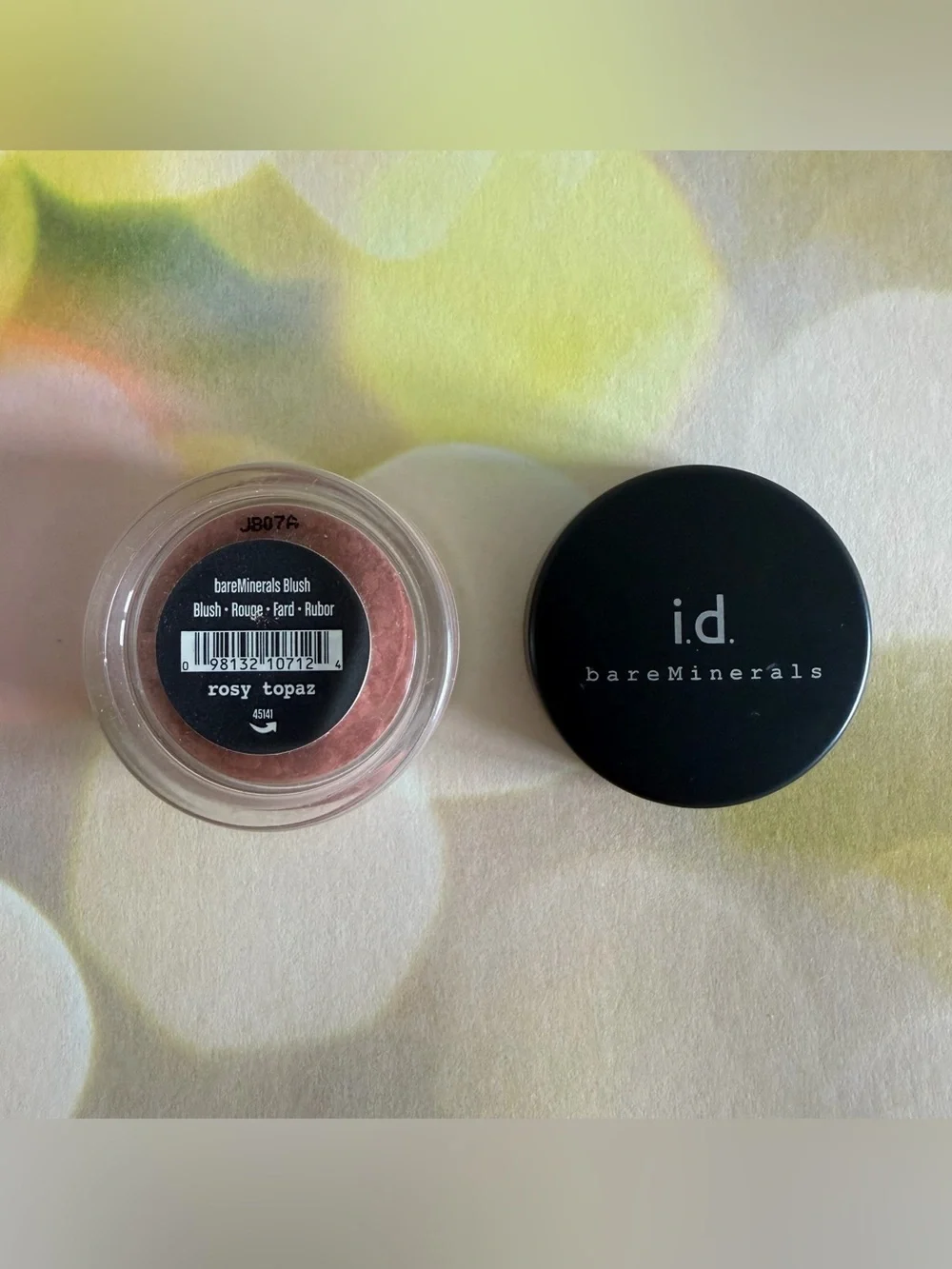 bareMinerals TRAVEL SIZE Rosy Topaz Blush - warm rose shade - small jar .57g
